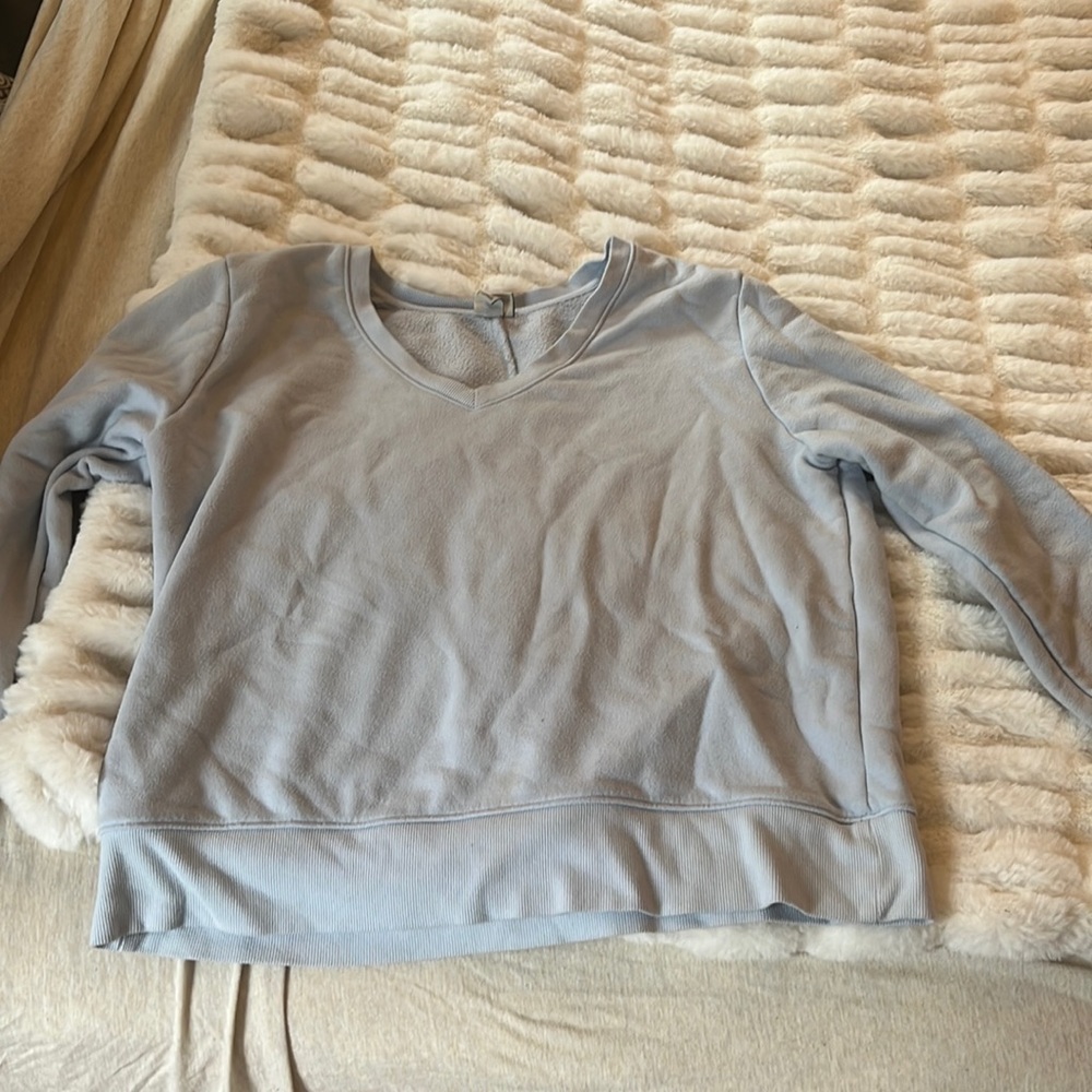 light blue crew neck
